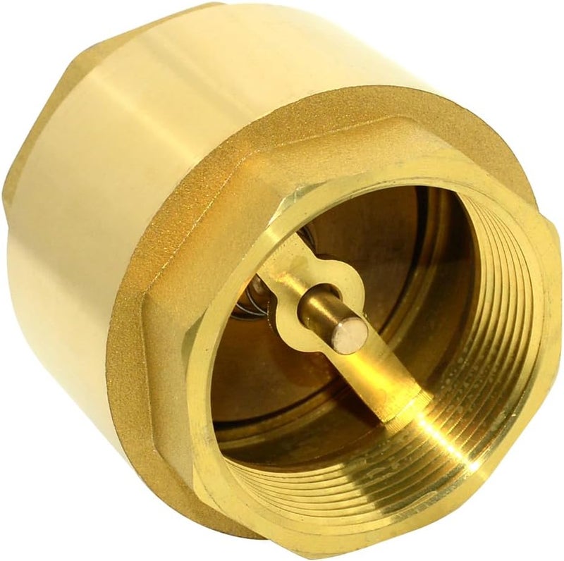 DAN SPEED Brass Check Valve,Female Thread Spring Check Valve,One Way Horizontal Check Valves for Backflow Prevention,Well, Pump, Tank ((DN50) 2'') - Image 3